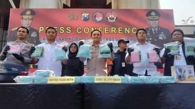 Peredaran 28 Kilo Sabu dan 10 Ribu Pil Ekstasi Dibongkar di Surabaya, Seorang Kurir Ditangkap
