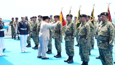 Jelang HUT Ke-80 TNI, Kekuatan Maritim TNI AL Unjuk Gigi di “Presidential Inspection” Teluk Jakarta