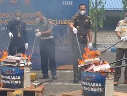 Jatim Musnahkan 17,1 Juta Batang Rokok Tanpa Cukai Senilai Rp25,5 Miliar
