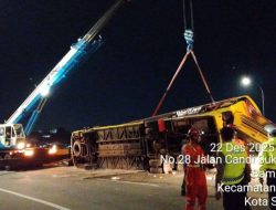 Detik-Detik Kecelakaan Maut Bus Cahaya Trans di Simpang Susun Krapyak