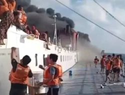 KMP Mutiara Santosa 2 Terbakar di Perairan Utara Madura, Sekitar 250 Penumpang Dievakuasi