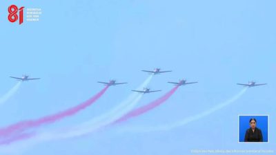 81 Alutsista TNI Unjuk Kekuatan di Langit Jakarta Rayakan HUT ke-81 RI